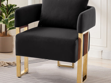 Modern Classic Design Decorative Chair Teddy Fleece Upholstered And Metal Foot
