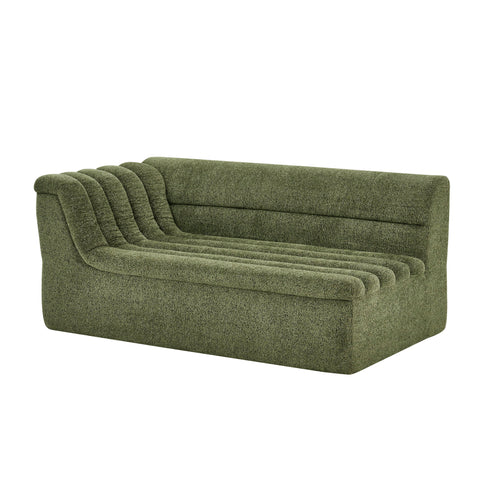 Upholstered L-Shaped Modular Sectional Sofa With Chaise, Wave-Shaped Armrest