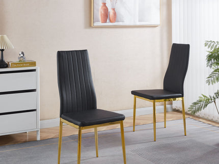 Dining Chair (Set of 4) - Golden Black
