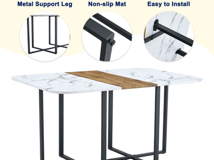 2 Tone Dining Table For Modern Minimalist And Industrial Styles