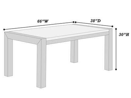 Dining Table - Charcoal / White / Charcoal