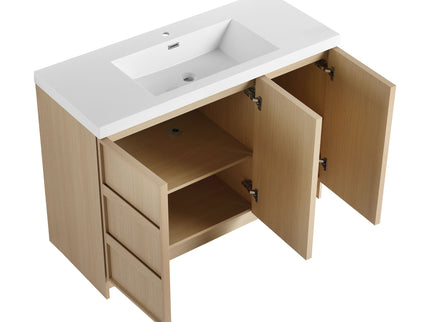 Freestanding Bathroom Vanity With Sink & 2 Soft Close Cabinet Doors