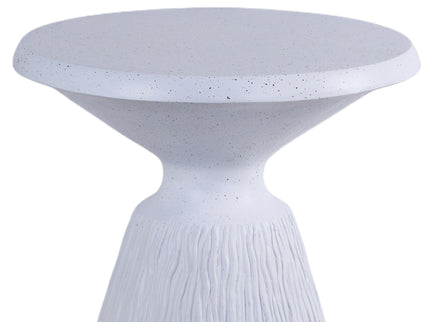 Outdoor End Table, Round Garden Stool - Aqua Gray