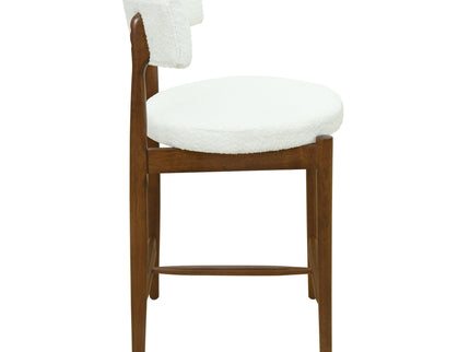 Mid Century Modern Counter Stools, Fabric Upholstered Chairs