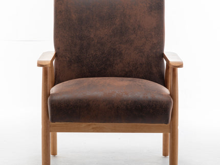 Wide Arm Chair - Brown