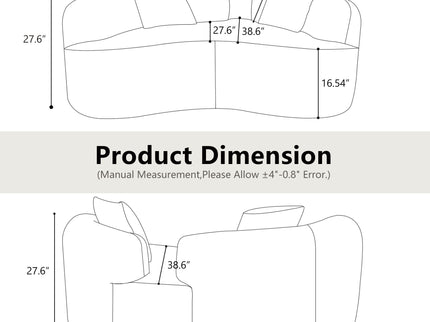 Modern Curved Loveseat