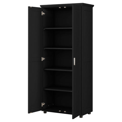 Storage Cabinet With Adjustable Shelves, 2 Doors, Rectangle Design For Bathroom