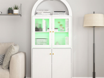 Modern Tech Inspired Dome Cabinet With LED Lighting