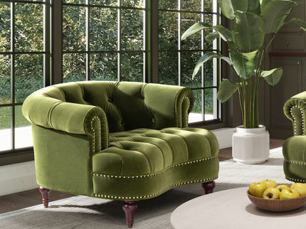 La Rosa - Victorian Tufted Upholstered Accent Chair