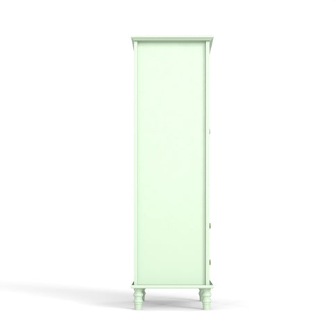 Minimalism Buffet Cabinet With Glass Doors And Double Drawer