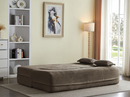 Floor Convertible Sleeper Sofa Bed With 2 Pillows
