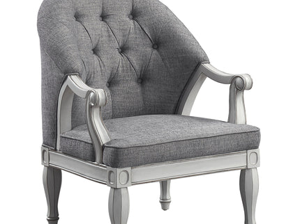 Florian - Antique Chair - Gray / White