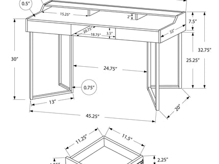 Computer Desk For Home Office, Ample Storage, Contemporary & Modern