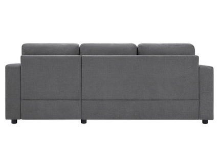 Modern L-Shaped Sectional Sofa With Curved Chaise, USB Ports, And Side Storage Pockets
