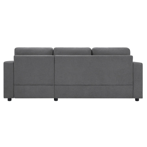 Modern L-Shaped Sectional Sofa With Curved Chaise, USB Ports, And Side Storage Pockets
