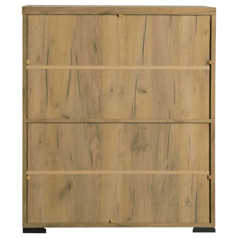 Door Accent Cabinet With Screens - Brown