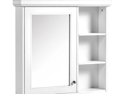 Wall Mounted Bathroom Medicine Cabinet With Mirror And Adjustable Storage With Soft Close Hinges