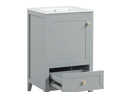 Bathroom Vanity With Sink, Soft Closing Cabinet Door, Storage Rack And Drawer