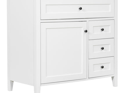 Bathroom Vanity With Sink, Cabinet With 3 Drawers And Adjustable Shelf