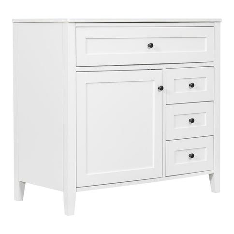 Bathroom Vanity With Sink, Cabinet With 3 Drawers And Adjustable Shelf