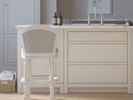 Barrel Back Stool With Swivel