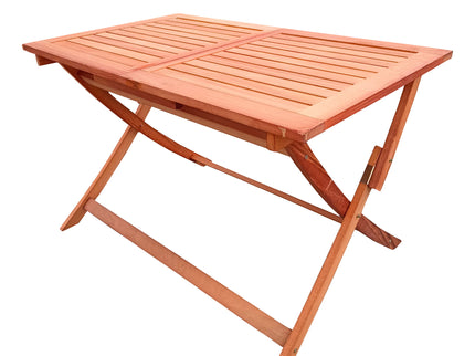 Foldable Patio Dining Set With 1 Dining Table, Indoor And Outdoor Use, Solid Wood - Teak