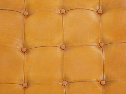 Mark - Tufted Square Genuine Upholstered Ottoman