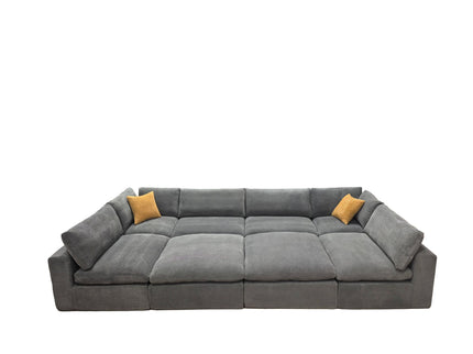 Custom Configuration Modular Sectional & Toss Pillows