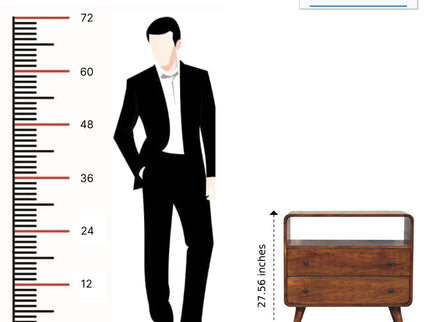 Curved Charm Console - Brown