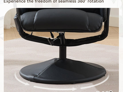 360° Swivel Reclining Chair With Wrapped Base, 5 Point Vibration Massage