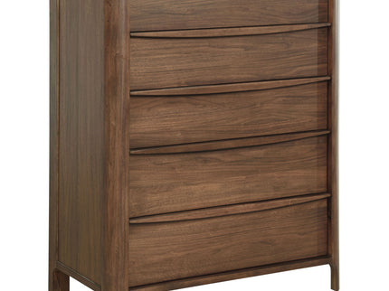 Verona - 5 Drawer Chest With - Walnut