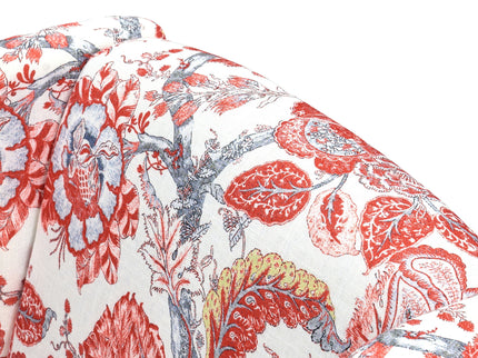 Accent Chair With Floral Upholstery And Nailhead Trim