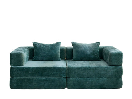 Convertible Floor Sofa Bed With Pillow Back Support Armrest