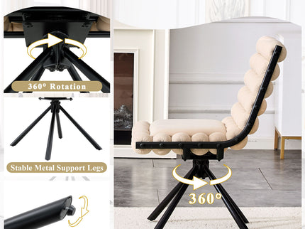 Puffy Bubble, Ball Chain Dining Chairs For Dining Room (Set of 2)