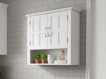Multi Functional Wall Mounted Cabinet With Adjustable Shelves For Bathroom