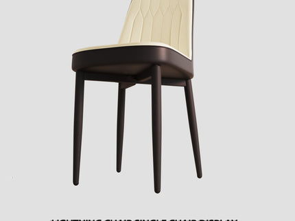 Modern Dining Chair With Cushions And Metal Legs