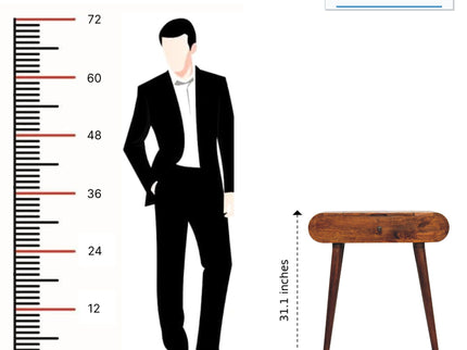 Mini Round Fold Vanity - Chestnut