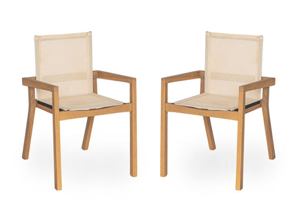 Belfast - Dining Chair With Acacia Wood Frame And Seating (Set of 2)