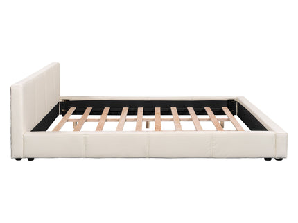 Stylish Upholstered Bed With Birch Wood Frame
