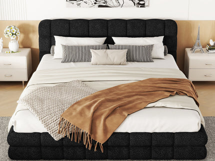 Upholstered Platform Bed With Headboard