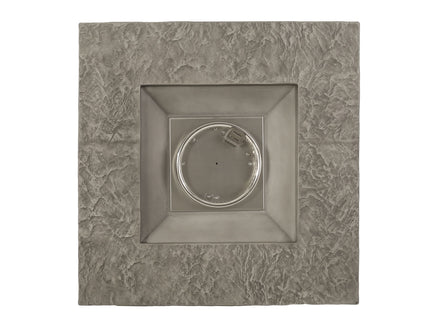 Classic Design Square Fire Pit With Top And 40, 000 Btu Heat Output - Stone Gray