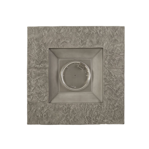 Classic Design Square Fire Pit With Top And 40, 000 Btu Heat Output - Stone Gray