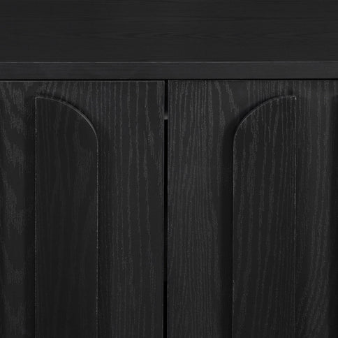 Farmhouse TV Stand, Storage Media Console With Adjustable Shelves & 3 Cable Holes
