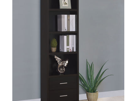 Media Tower With And Drawer With Adjustable Shelves Handles - Brown