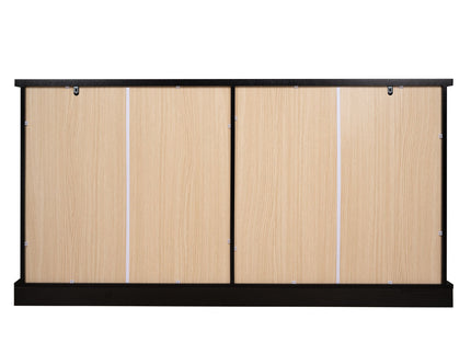 Sideboard Cabinet With 4 Drawers And 4 Arched Glass Doors