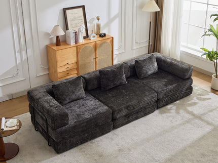 Convertible Floor Sofa Bed, Boneless Modular Sectional Sofa For Living Room