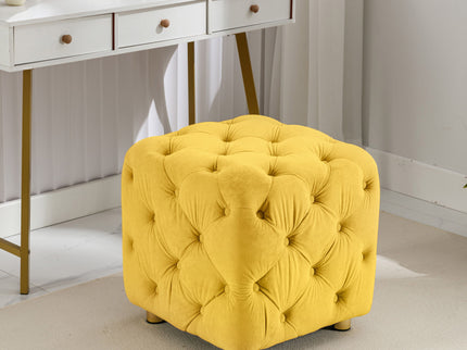 Modern Upholstered Ottoman, Exquisite Small End Table, Soft Foot Stool, Dressing Makeup Chair, Comfortable Seat For Living Room, Bedroom, Entrance