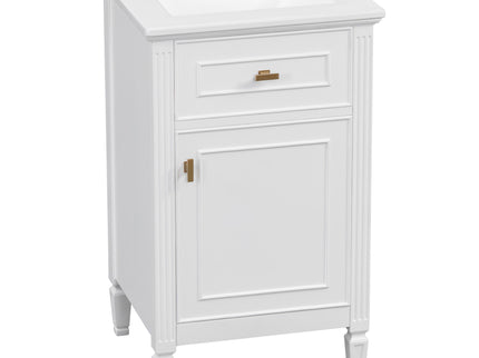 Bathroom Vanity With Sink, Adjustable Shelf, Tilt-Out Drawer