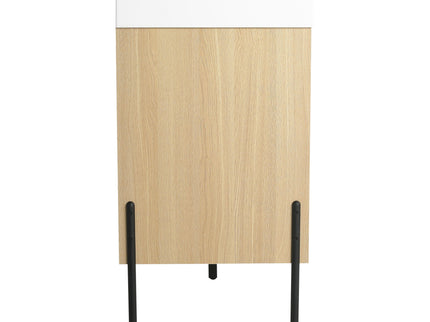 Modern Bathroom Vanity Combo With Single Resin Sink And Storage Cabinet