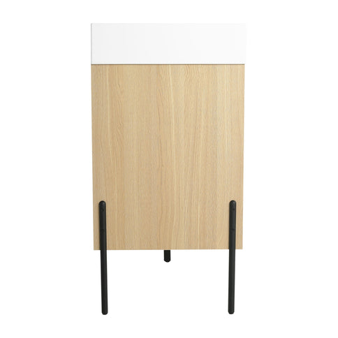 Modern Bathroom Vanity Combo With Single Resin Sink And Storage Cabinet